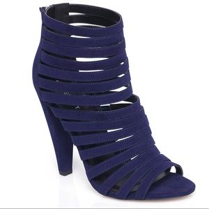 NIB Shoemint Strappy Heels Blue Size 6.5